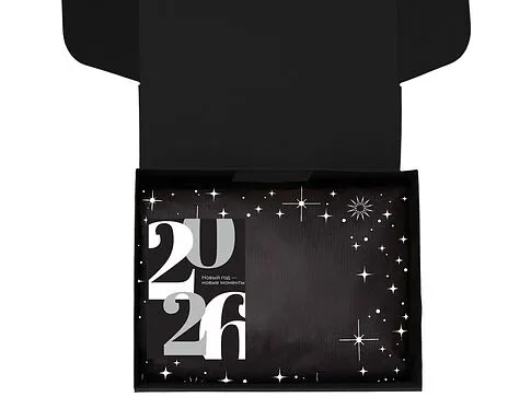 Подарочный набор с туркой, кофе и термокружкой, черный