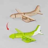 Деревянный 3d пазл Самолет