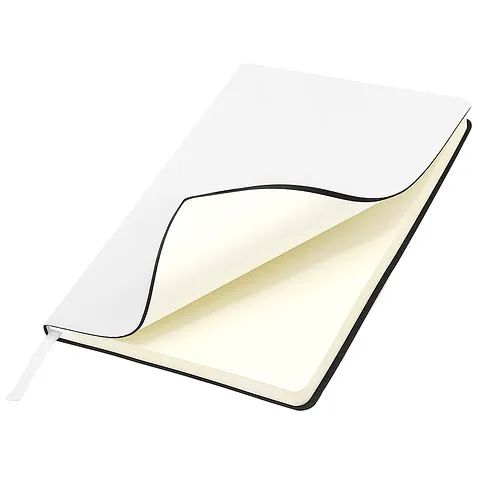 Ежедневник A5 недатированный Simflex в мягком переплёте, белый