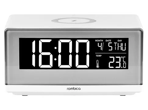 Часы с беспроводным зарядным устройством Rombica Timebox 2, белый (Р)