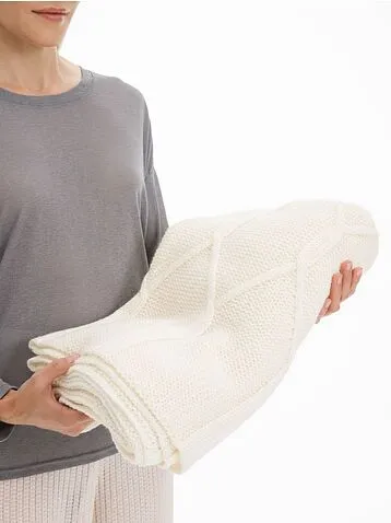 Плед Curve Verve, молочно-белый