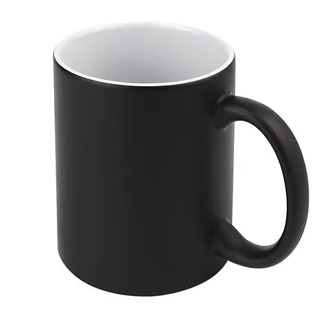 Кружка-хамелеон керамическая Йорк, сублимация, черная Кружка-хамелеон керамическая Йорк, сублимация, черная