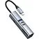 USB-хаб 7 в 1 USB-C - USB-A3.0 + 2хUSB-C + USB-C PD100Вт + HDMI + SD + microSD, серый, Deppa