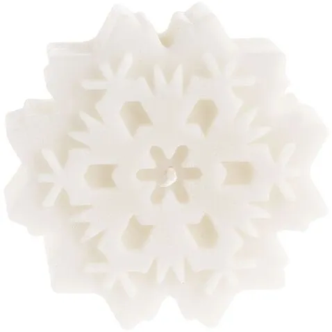Свеча Snowflame 3, белая, 8 см