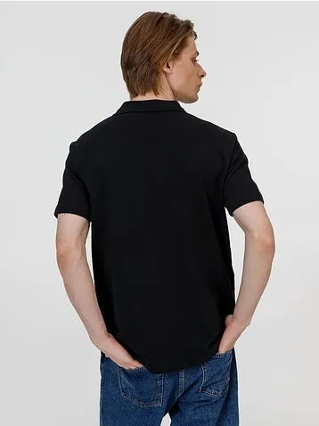 Рубашка поло унисекс Pulse, черная