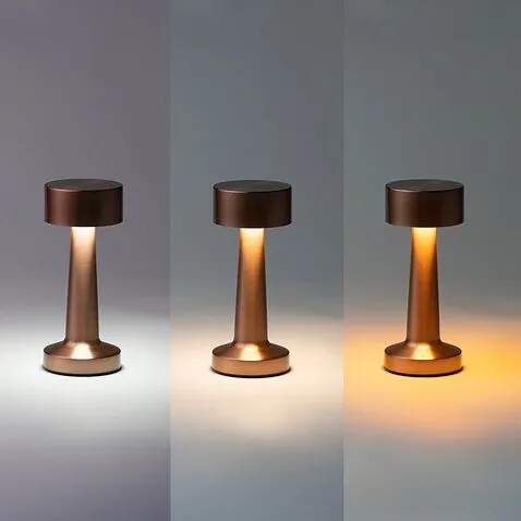 Настольная лампа REIKI cо встроенной батареей HF-8, розовое золото