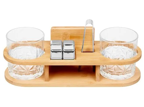 Набор для виски на бамбуковой подставке Boulevardier (Р)
