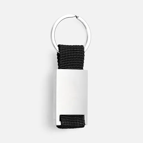 Брелок Inlet с тканевой вставкой, черный