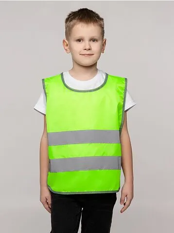 Жилет светоотражающий детский С-2.001Н, желтый неон