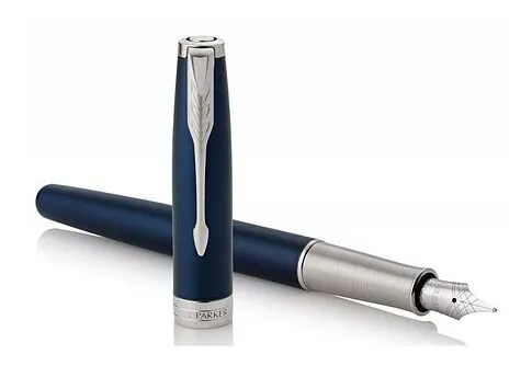 Перьевая ручка Parker Sonnet Lacquer Blue CT, синий/серебристый Перьевая ручка Parker Sonnet Lacquer Blue CT, синий/серебристый