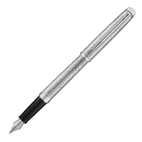 Перьевая ручка Waterman Hemisphere Deluxe Cracked CT, серебристый