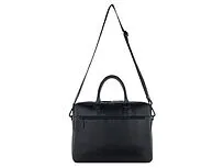 Портфель мужской BUGATTI Clark, чёрный, воловья кожа/полиэстер, 40х9,5х29 см, 10 л