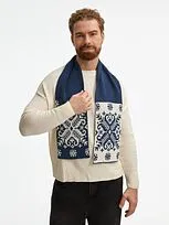 Шарф Wintertude M, синий с белым