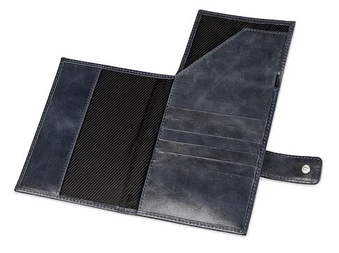 Бумажник путешественника Druid с отделением для паспорта, темно-синий