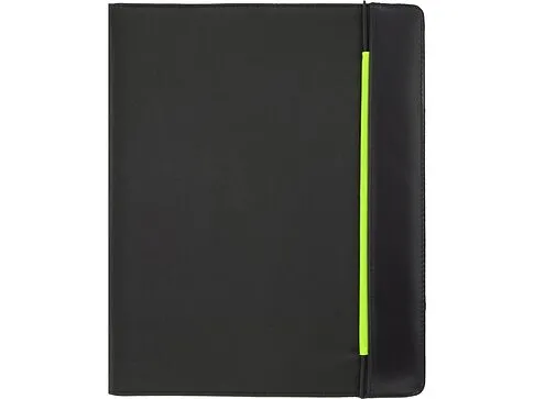 Папка для документов Делос, черный/зеленое яблоко (P)