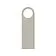 USB 2.0-флешка на 16 Гб с мини чипом и круглым отверстием, серебристый