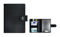 Кошелек из натуральной кожи с RFID защитой и интегрированным фонариком LED LENSER LITE WALLET, черный