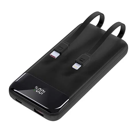 Внешний аккумулятор Nero с быстрой зарядкой (до 22,5W), 10000 mAh, чёрный