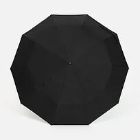Зонт складной Skymate с УФ-защитой и ручкой-карабином, черный