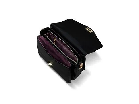 Сумка женская BUGATTI Ella, чёрная, полиуретан, 29х10х22 см