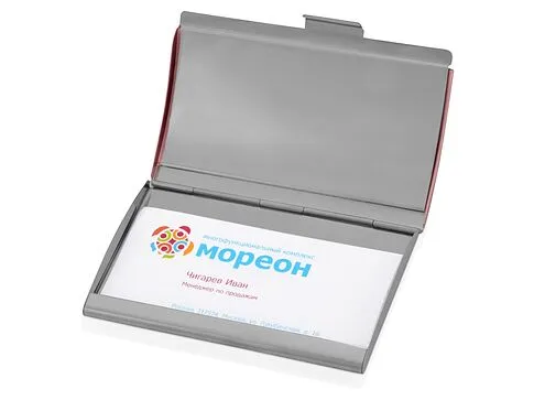 Визитница Смит, розовый/серебристый