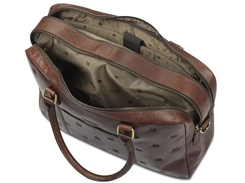 Сумка Mano Don Leon, натуральная кожа в коричневом цвете, 42 х 30 х 11,5 см