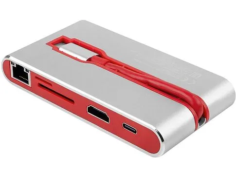 Хаб USB Rombica Type-C Hermes Red (Р)