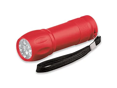 LED-фонарик Avior в пластиковом корпусе с 9 светодиодами, красный