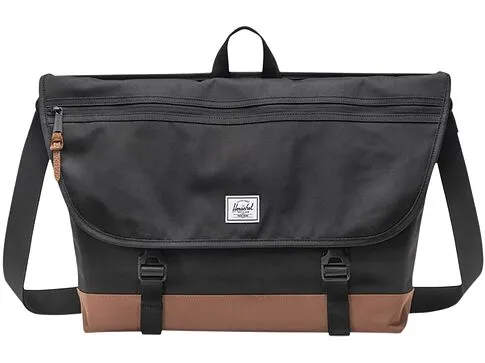 Сумка-мессенджер Herschel Cove из переработанного материала 22,5 л - сплошной черный