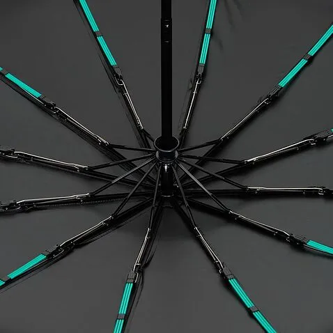 Зонт складной с УФ-защитой Ribstar, черный