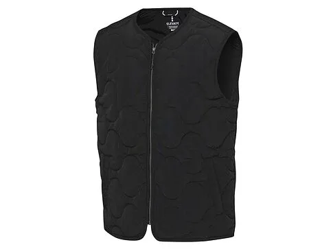 Quartz утепленный жилет унисекс из переработанного материала GRS - сплошной черный