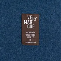 Плед Fleco, синий с коричневым