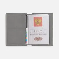 Обложка для паспорта Detalli, серая