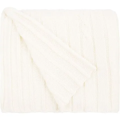 Плед Tressa, белый (молочный)