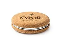 Складное зеркальце BELLE из натуральной пробки и хромированного металла