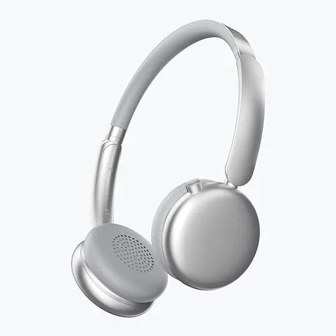 Беспроводные накладные наушники Stereo Light, BT 5.4, 300 мАч, cеребристый, Deppa