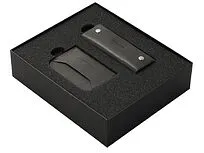 Подарочный набор Long River: картхолдер, ключница, черная коробка