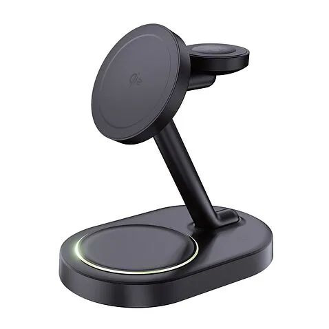 Беспроводная зарядная станция 3 в 1 MagSafe QI2 NEO Galaxy, черная, Deppa