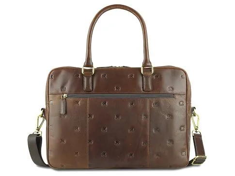 Сумка Mano Don Leon, натуральная кожа в коричневом цвете, 42 х 30 х 11,5 см