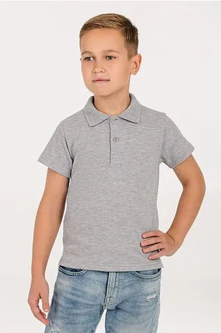 Рубашка поло детская Virma Kids, серый меланж