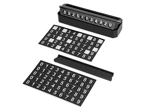 Табличка Tempark с номером телефона для временной парковки, черный