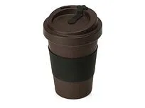 Стакан из кофе с силиконовой манжетой Latte, коричневый (Р)