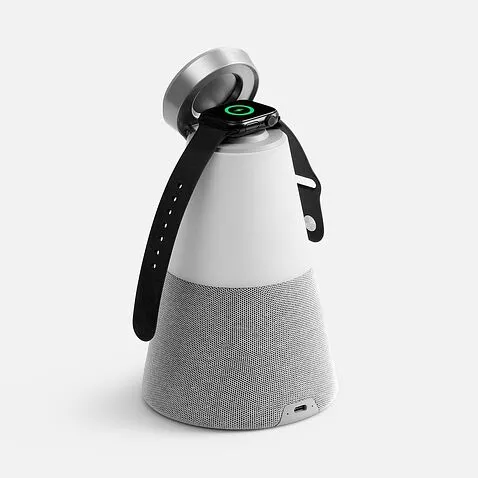 Bluetooth-колонка с беспроводной зарядкой и подсветкой Cone Sonance, серая