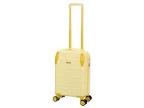 Чемодан TORBER В Отпуск, желтый, ABS-пластик, 36 х 22 х 55 см, 31 л, 2,4 кг
