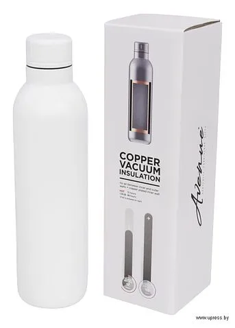 Бутылка Thor с двойными стенками из нержавеющей стали и вакуумной медной изоляцией 510мл, белый Бутылка Thor с двойными стенками из нержавеющей стали и вакуумной медной изоляцией 510мл, белый