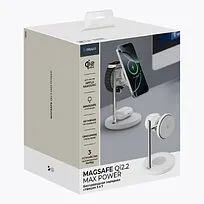 Беспроводная зарядная станция 3 в 1 QI2.2 Max Power, Белая, Deppa