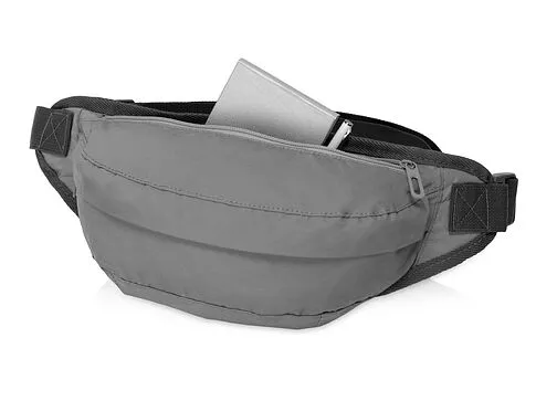 Светоотражающая сумка на пояс Extra Reflect, серый