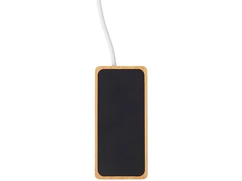USB хаб с подсветкой лого Reedia S5, 3*USB, 1*Type C, бамбук, черный