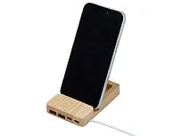 USB хаб Memo, 2*USB, 2*Type C, бамбук