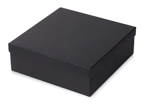 Подарочный набор с блокнотом С1, металлической ручкой и термосом, черный